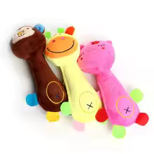 Pet Dog Plush Toy Animal Shape with Squeaky for Small Dogs Chihuahua Yorkshire Bichon Puppy Chew Cleaning Toys