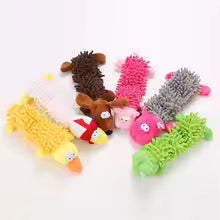 Pet Dog Plush Toy Animal Shape with Squeaky for Small Dogs Chihuahua Yorkshire Bichon Puppy Chew Cleaning Toys