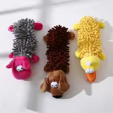 Pet Dog Plush Toy Animal Shape with Squeaky for Small Dogs Chihuahua Yorkshire Bichon Puppy Chew Cleaning Toys