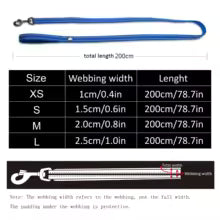 Pet Leash Reflective Nylon Mesh Padded Puppy Large Dog or Cat Walking Training 11 Color 200cm TLL2112
